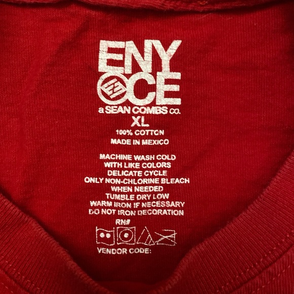 Enyce Red Short Sleeve Tee Graphic Shirt - Picture 3 of 4